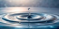 Delicate droplets of water dance across the surface of ceramic canvas creating mesmerizing display of serenity and Generative AI