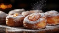 Delicate Dusting: A Beautifully Backlit Pastry With Powdered Sugar