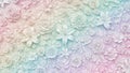 Delicate Embossed Floral Wall Texture with a Soft Pastel Rainbow Gradient Color Wash Royalty Free Stock Photo