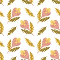 Delicate exotic flowers. Seamless pattern for printing on textiles, wallpaper, digital paper, website design, greetings.