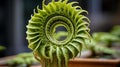 The delicate, feathery texture of a fern frond, with each leaflet unfurling to reveal its intri Royalty Free Stock Photo