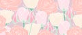 Delicate feminine floral background with pink roses.