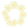 Delicate floral chamomile wreath