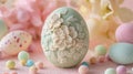 Delicate Floral Design Easter Egg Pastel Decor Royalty Free Stock Photo