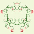 Delicate floral frame. Ornament for design templates greeting cards and invitations. Royalty Free Stock Photo