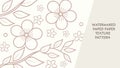Delicate Floral Pattern on Watermarked Texture, Elegant Design, vector design Generative AI Royalty Free Stock Photo