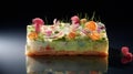 Delicate Flower Dessert: A Fusion Of Fruits And Veggies