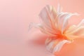 Ethereal peach flower on gradient background. Neural network AI generated