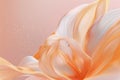 Ethereal peach flower on gradient background. Neural network AI generated