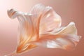 Ethereal peach flower on gradient background. Neural network AI generated