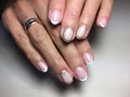 delicate french manicure