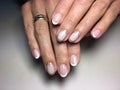 delicate french manicure