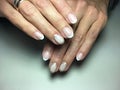 delicate french manicure