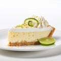 Delicate Frozen Lemon Tart Pie: A Mouthwatering Slice Of Exotic Green Delight