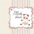 Delicate girl shower card