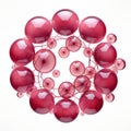 Delicate Glass Bubble Arrangement With Cranberrycore And Symmetrical Design Royalty Free Stock Photo