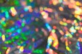 Delicate glitter bokeh rainbow background. Creative and moody color of the picture.