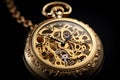 Delicate gold pattern on a classic pocket watch ma Royalty Free Stock Photo