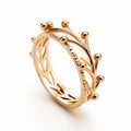 Delicate Gold Ring With Intricate Leaf Design Royalty Free Stock Photo