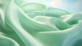 Delicate Green Silk With Sky: Realistic Hyper-detailed Rendering Royalty Free Stock Photo