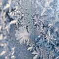 Delicate ice crystals and frost patterns Royalty Free Stock Photo