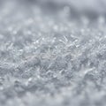 Delicate ice crystals with intricate, branched structures form a thick layer. The crystals Royalty Free Stock Photo