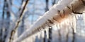 Delicate Icicles - Ultra HD Close-Up on Birch Branches