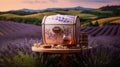 Delicate Juice In A Wooden Barrel: A Romanticized View Of Lavender Fields