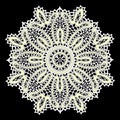 Delicate lace doily pattern Royalty Free Stock Photo