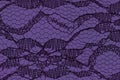 Delicate lace textured material on purple knit background Royalty Free Stock Photo