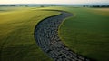 Delicate Land Art: Distillation Of Forms In A Field Of Grass