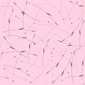 Delicate Lavender Flower Cartoon Vector Background Pattern Seamless
