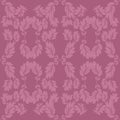 Delicate lavender pink background with plant motif