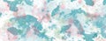 Delicate light abstract background with turquoise and pink watercolor spots, streaks and splashes.