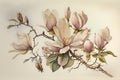 Delicate Magnolia Blossoms in Watercolor. Perfect for Invitations and Posters.