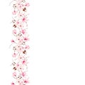 Delicate magnolia and cotton garland vector card