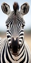 Delicate Markings A Close-up Of A Zebra\'s Face
