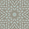 Delicate mosaic periodic pattern vector design. Funky rug motif. Interior