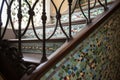 delicate mosaic tile pattern on staircase railing