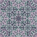 Delicate openwork geometric floral seamless pattern