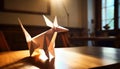 Origami animal sitting on table