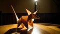 Origami animal sitting on table