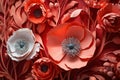 Delicate Paper poppy art closeup. Generate Ai Royalty Free Stock Photo