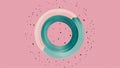 Delicate pastel curves with minimal brush textures and scattered dots