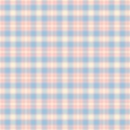 Delicate pastel plaid pattern in pink, blue, cream. Classic textile design perfect for backgrounds, apparel, design projects Royalty Free Stock Photo