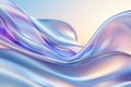 Abstract 3D waves in soft pastel colors create a serene and fluid atmosphere with smooth curves and elegant shapes