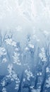 A delicate pattern of frost crystals covers a surface, displaying intricate, branched Royalty Free Stock Photo