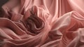 A delicate pink fabric texture up close. Generative ai Royalty Free Stock Photo