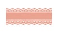 Delicate Pink Lace Border with Intricate Floral Pattern, vector design Generative AI Royalty Free Stock Photo