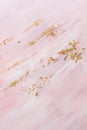 Delicate pink marble pattern background with gold brushstrokes. Place for your design Royalty Free Stock Photo